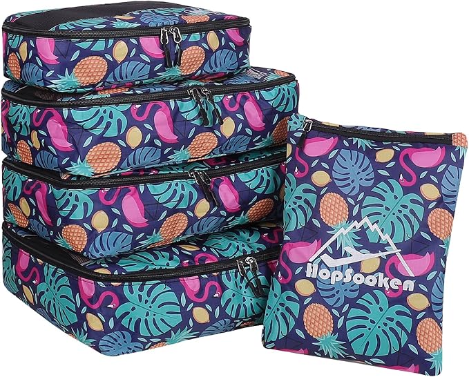 5 Set Packing Cubes for Travel Large Suitcase Luggage Organizer Bags Travel by HOPSOOKEN