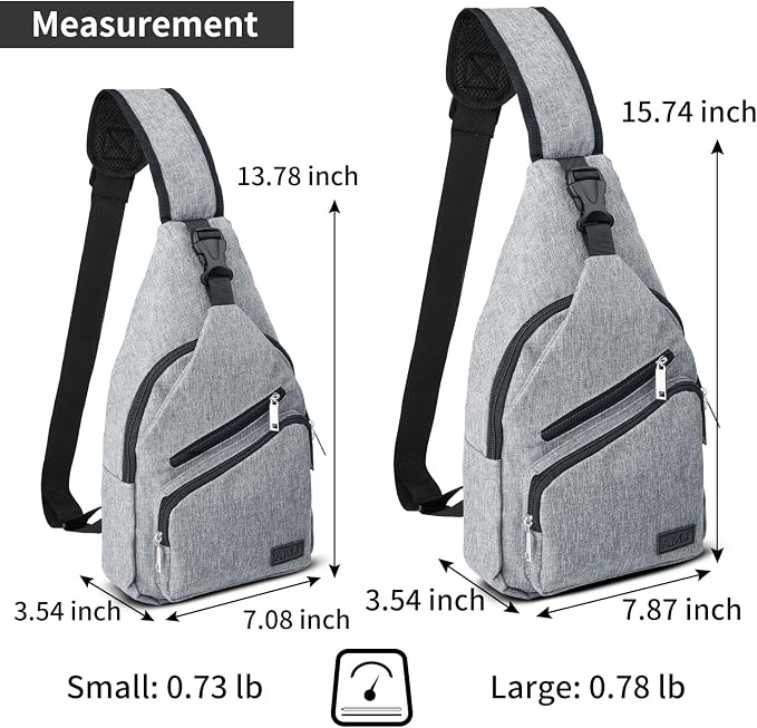 AMJ Crossbody Sling Bag Men Women, Casual Shoulder Backpack, Chest Daypack - Image 2