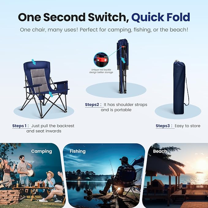 HIGH POINT SPORTS Oversized Camping Chairs - Image 6