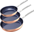 Nuwave 3-Piece Fry Pan Set, 12” Forged Lightweight, G10 Healthy Duralon Blue by NuWave