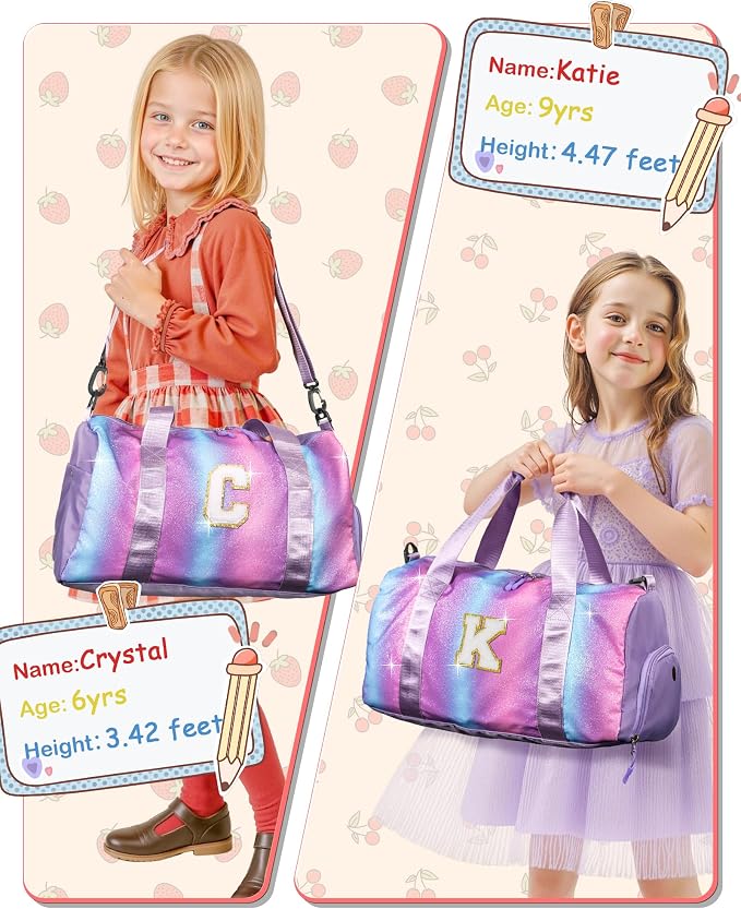 Birthday Gifts for 3 4 5 6 7 8 9 10 11 12 Year Old Girls-Girl Gym Bag - Image 6