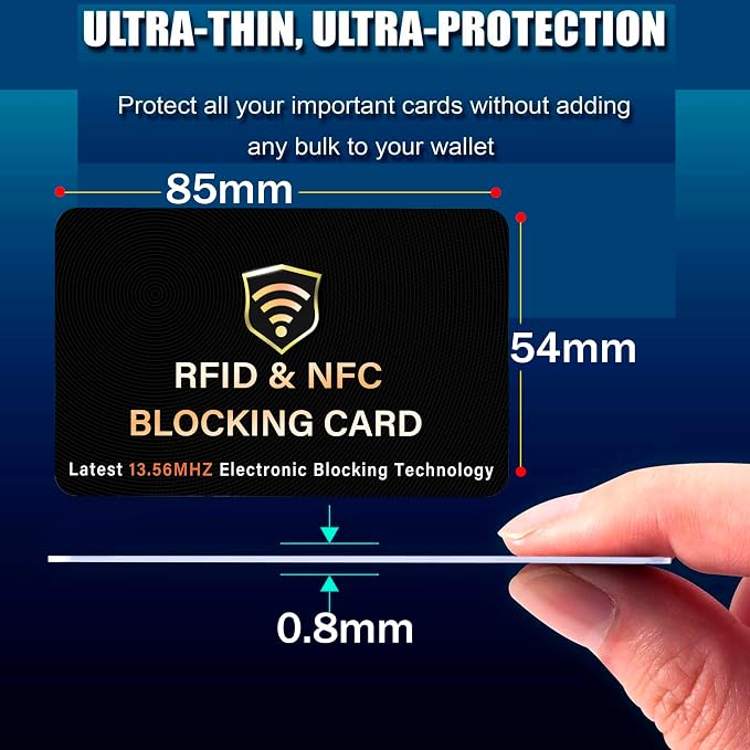 SaiTech IT 10 Pack RFID Blocking Card, One Card Protects Entire Wallet Purse - Image 2