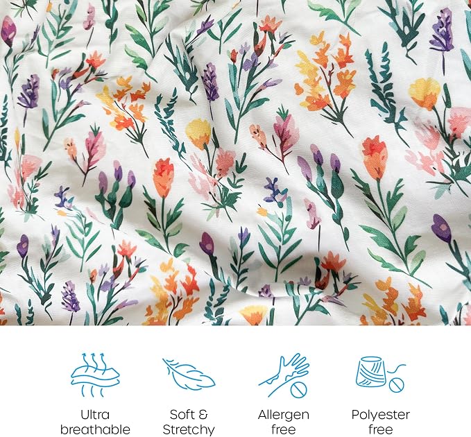 Quiggly Bassinet Sheets for Guava Lotus, 2 Pack Organic Cotton Jersey Knit - Image 4