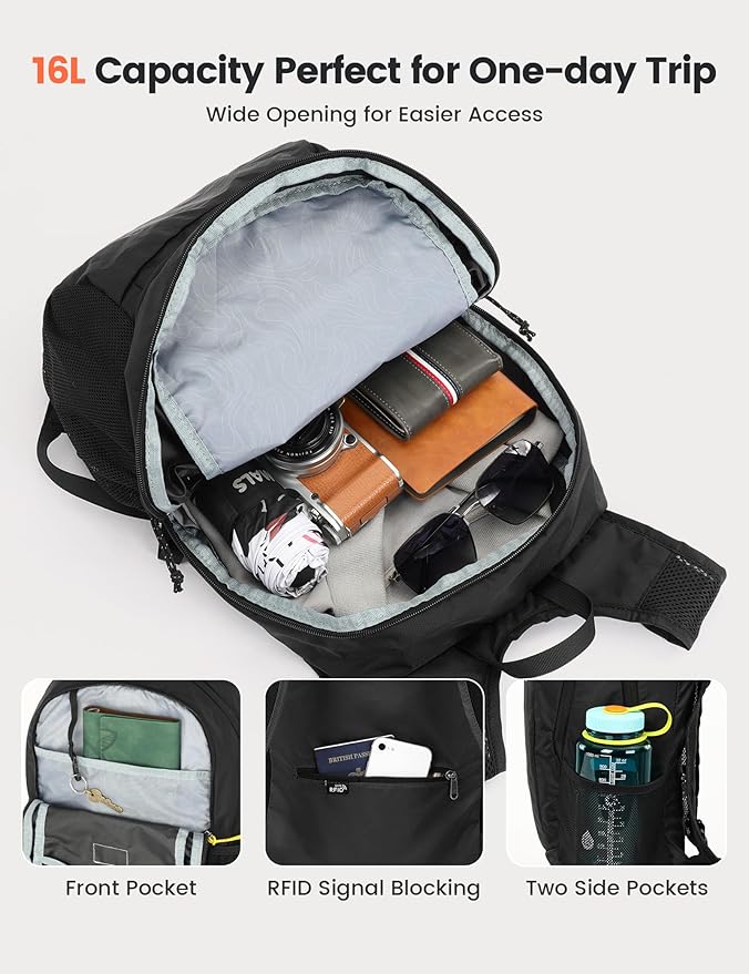 SKYSPER 16L Hiking Backpack Lightweight Small - Image 4