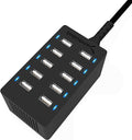 Sabrent 60 Watt 10-Port Family-Sized Desktop USB Rapid Charger. Smart USB Ports by SABRENT
