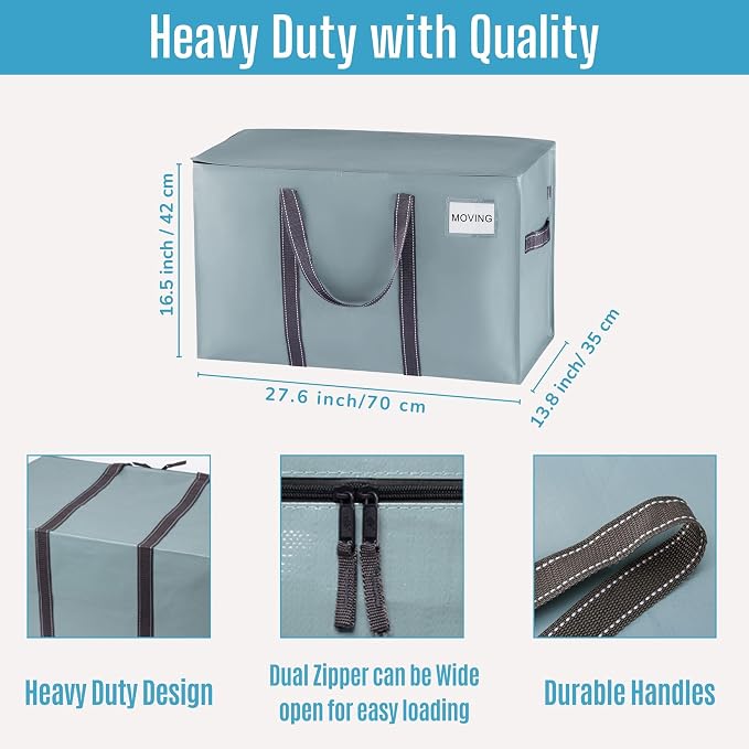 VENO 6 Pack Moving Bags, Heavy Duty, Moving Boxes Alternative, Packing Storage - Image 3