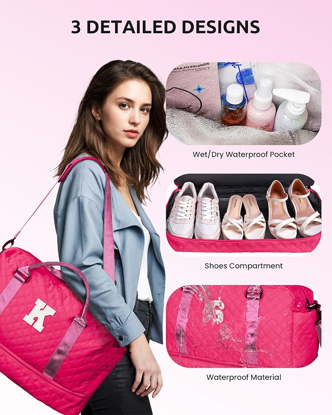 Monogrammed Gifts for Woman, Stuff for Teen Girls-Initial Travel Bag - Image 7