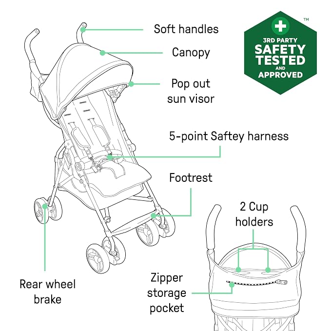 Ingenuity3D Mini Convenience Stroller – Lightweight Stroller - Image 6