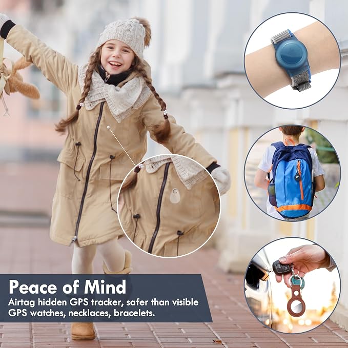 for Airtag Holder for Kids Hidden 2 Pack GPS Tracker Case, Anti-Removal - Image 4