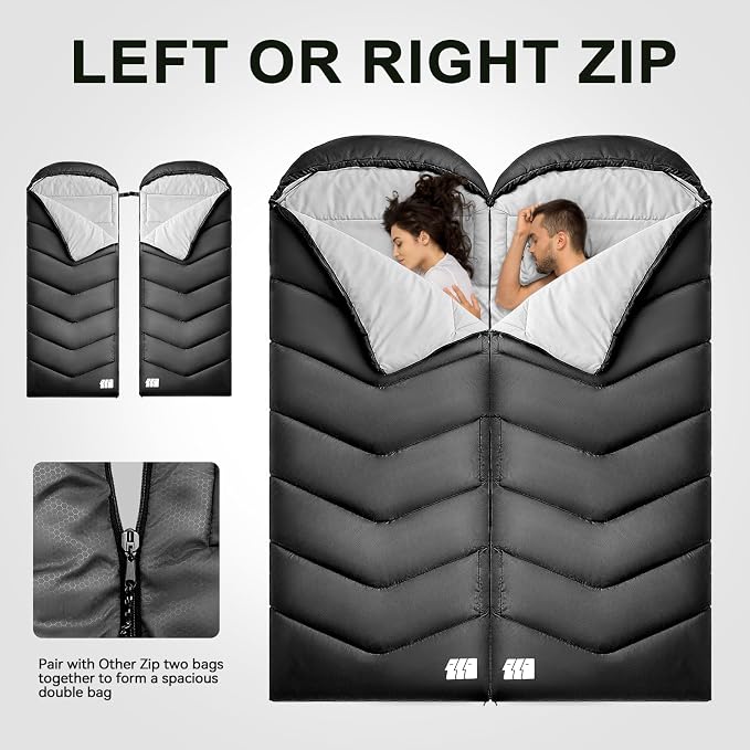 Sleeping Bags for Adults Cold Weather, Waterproof, Lightweight Camping Sleeping - Image 2