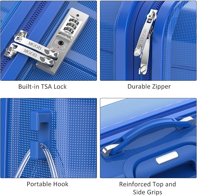 Carry On Luggage 22x14x9 Airline Approved, Hard Shell Suitcase - Image 6