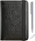 Passport Holder Cover Wallet Travel Essentials RFID Blocking Leather Card Case by PASCACOO