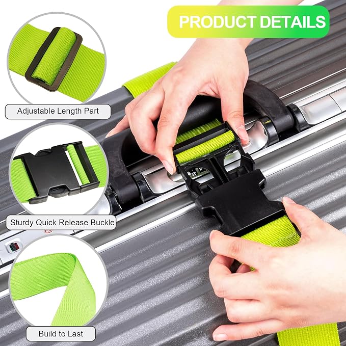 Luggage Straps for Suitcases TSA Approved, Travel Belt Suitcase Belt, Suitcase - Image 6