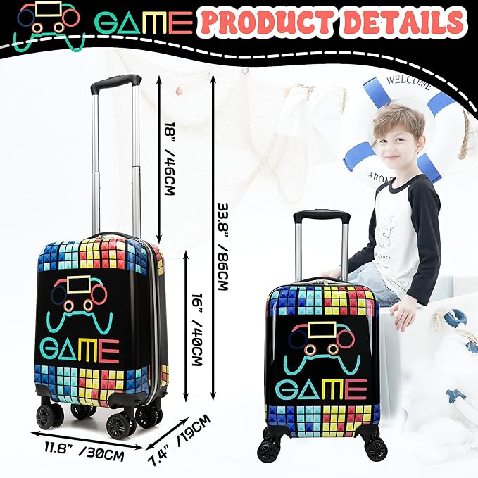 Kids Suitcase Set for Boys Hardside Luggage - Image 2