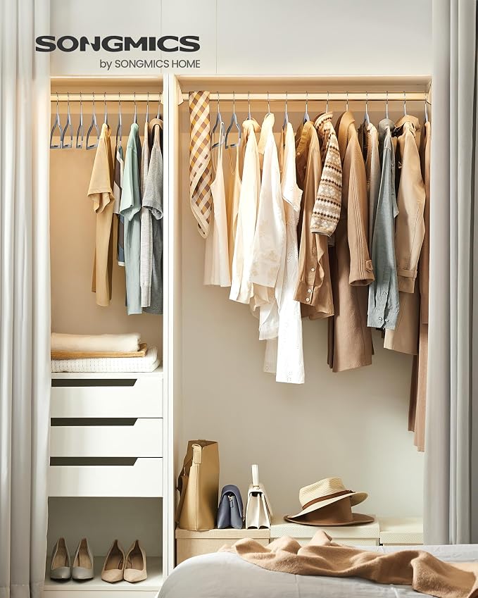 SONGMICS Clothes Hangers, Space-Saving, Light Gray and Dark Gray UCRF50G - Image 2
