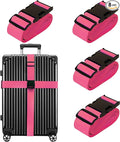 Luggage Straps for Suitcases TSA Approved Travel Belt 8 Pack by Chelmon by Chelmon