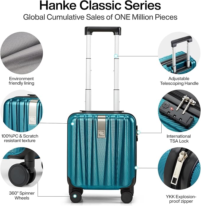 Hanke 14 Inch Underseat Carry On Luggage - Image 3