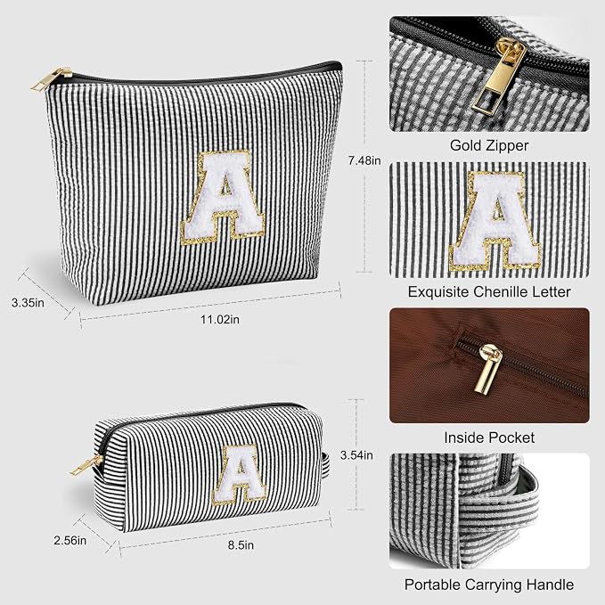 YOOLIFE Initial Makeup Bag for Women - Image 4
