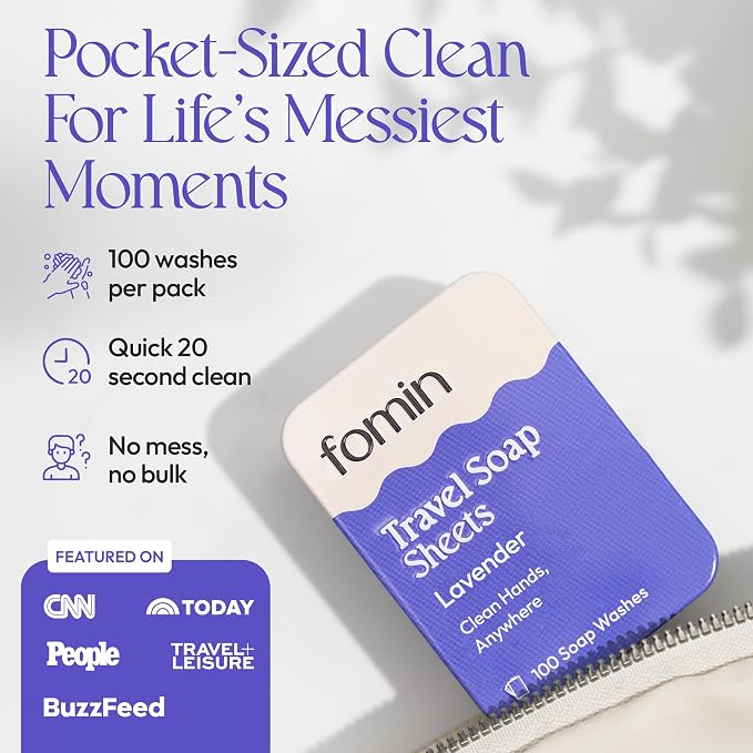FOMIN - Antibacterial Paper Soap Sheets Tin - Image 3
