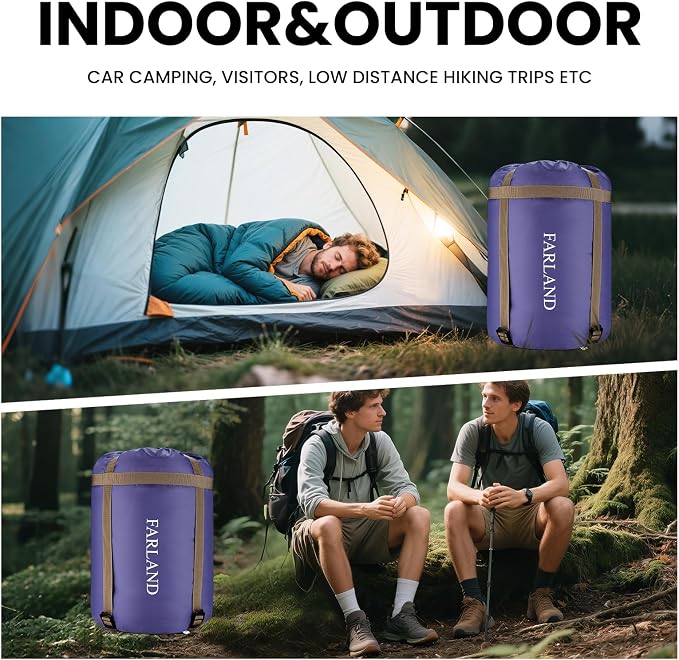 FARLAND Sleeping Bags 30℉ for Adults Teens Kids - Image 5