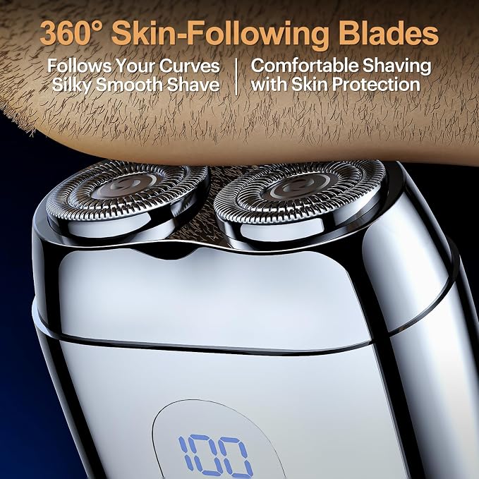 All-Metal Mini Electric Shaver for Men – Portable Travel Razor - Image 3