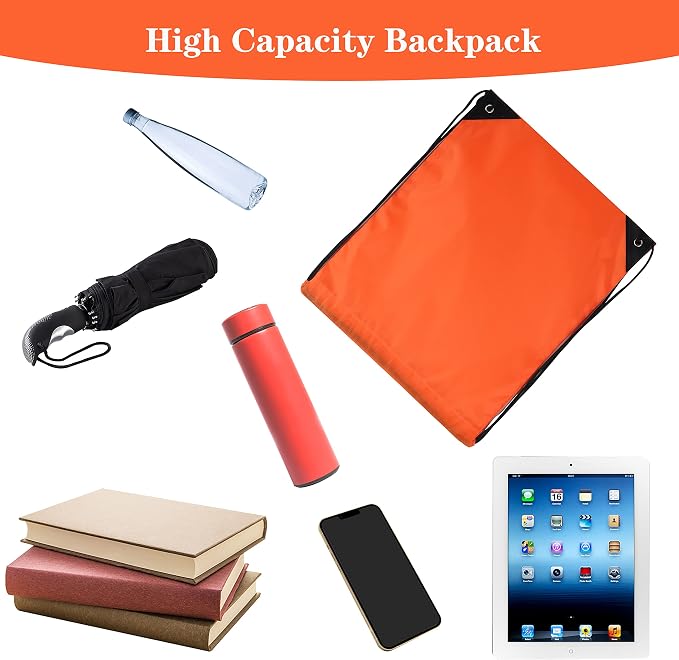 120 Pieces Drawstring Backpack Bags Sports Sackpack Bulk Cinch Gym Bag - Image 4