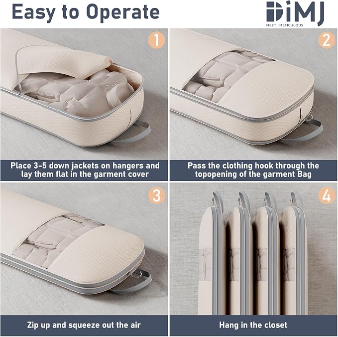 DIMJ 4 Pack 43" Compression Garment Bags - Image 6