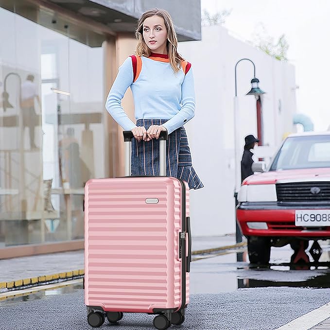 SHOWKOO Suitcase Hardside Expandable Luggage Set, Suitcase - Image 2