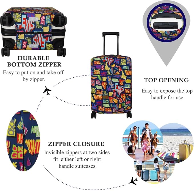 Explore Land Travel Luggage Cover Suitcase Protector Fits 31-32 Inch Case - Image 3