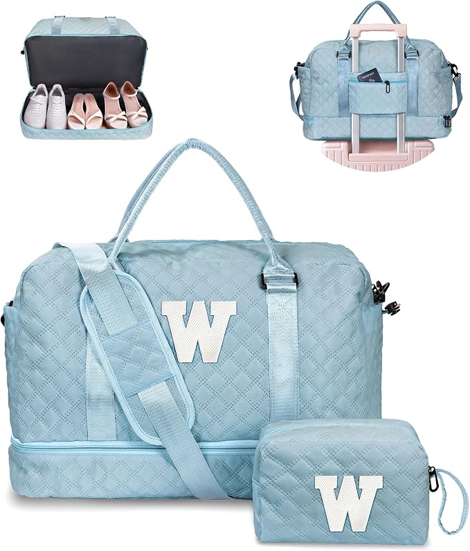 Weekend Bag | Personalized Monogram & Wet Pocket | Lady's Overnight Travel by Vogewood