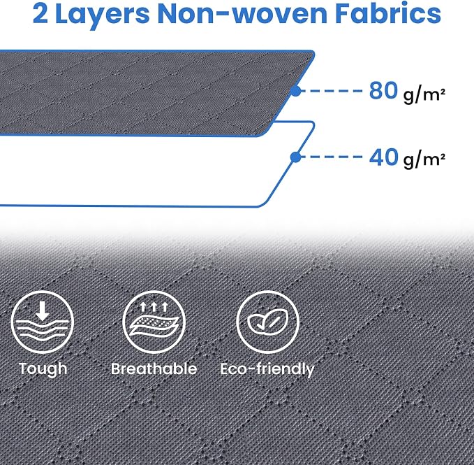 Fab totes 8 Pack Clothes Storage, Foldable Thick Fabric Blanket Storage Bags - Image 6