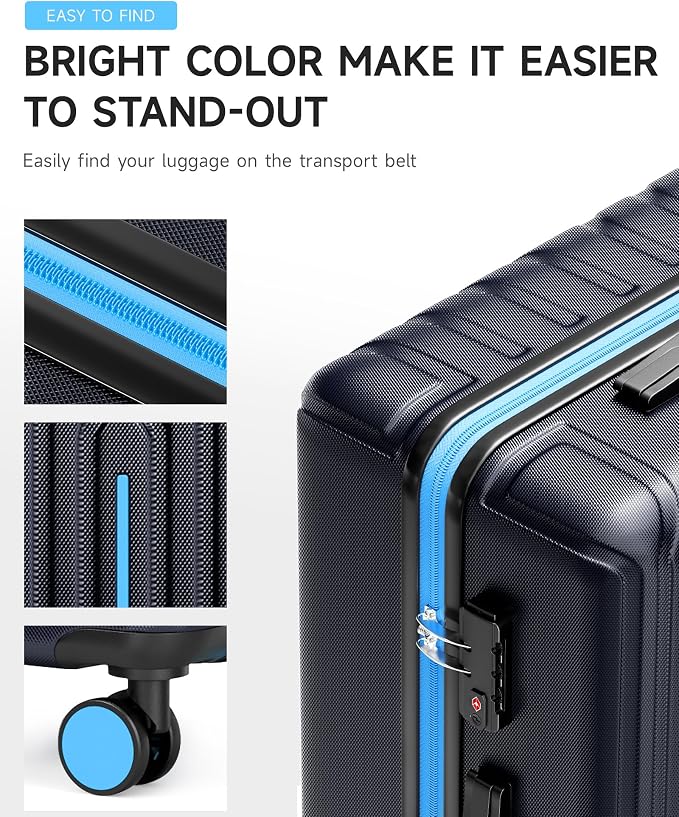 28 inch Luggage Hardside and Lightweight Suitcase - Image 3