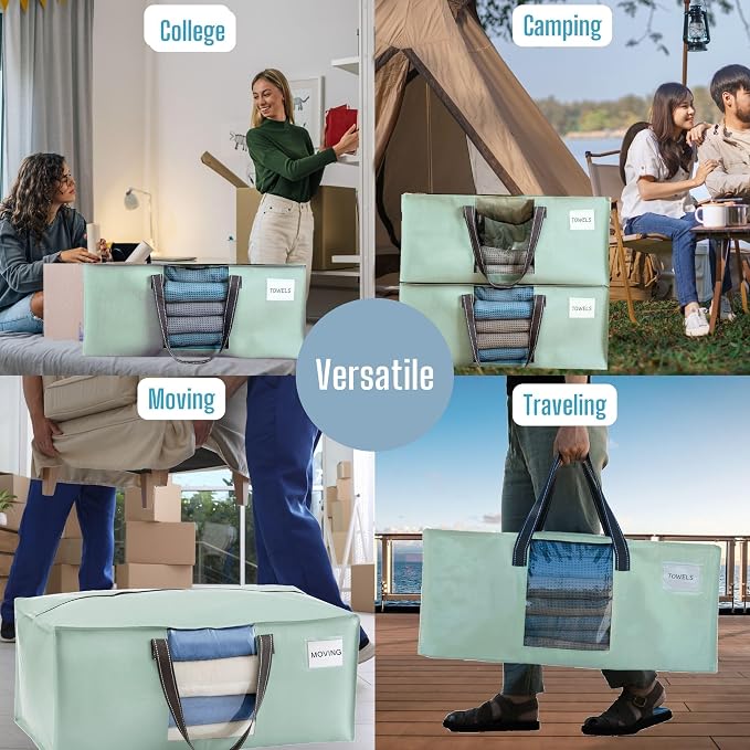 VENO 6 Pack Moving Bags for College, Heavy-Duty Storage Totes, Moving Boxes and - Image 6