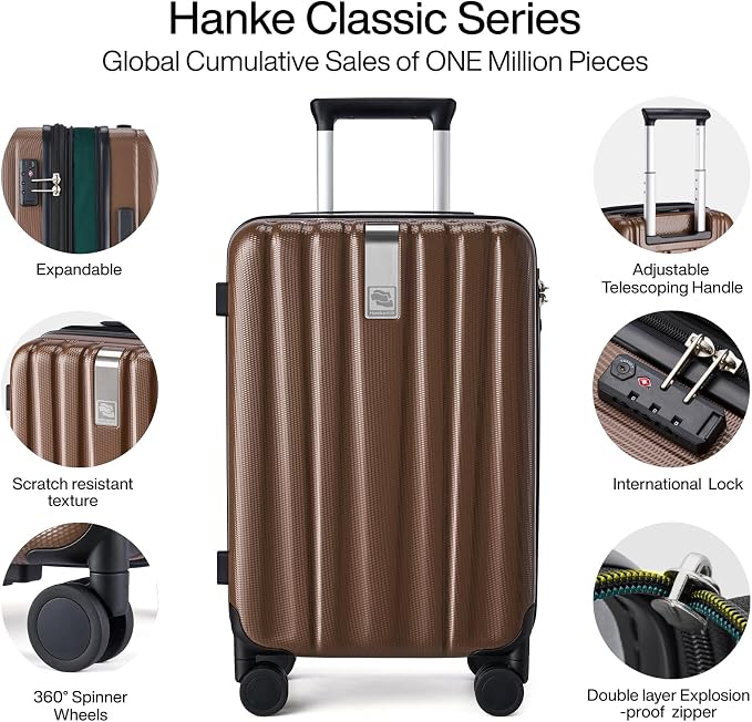Hanke 29 Inch Expandable Checked Luggage Lightweight PC Hard Shell Luggage - Image 4