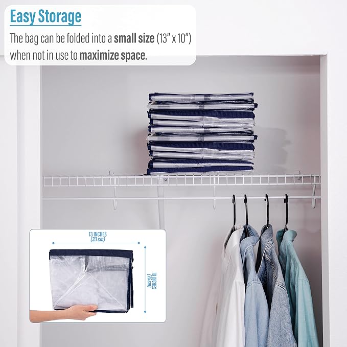 VENO 4 Pack Moving Bags Plastic Storage Totes Clothes Organization Large W - Image 7