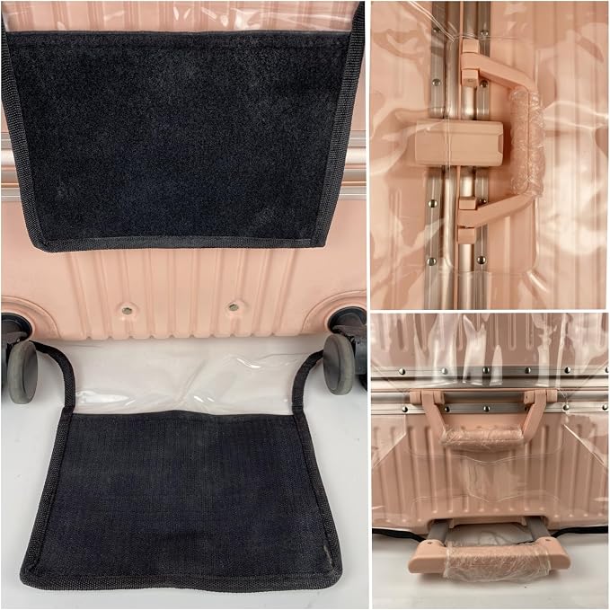 Luggage Cover Protector Fits 20 24 28 Inch Clear PVC Waterproof Suitcase Covers - Image 3