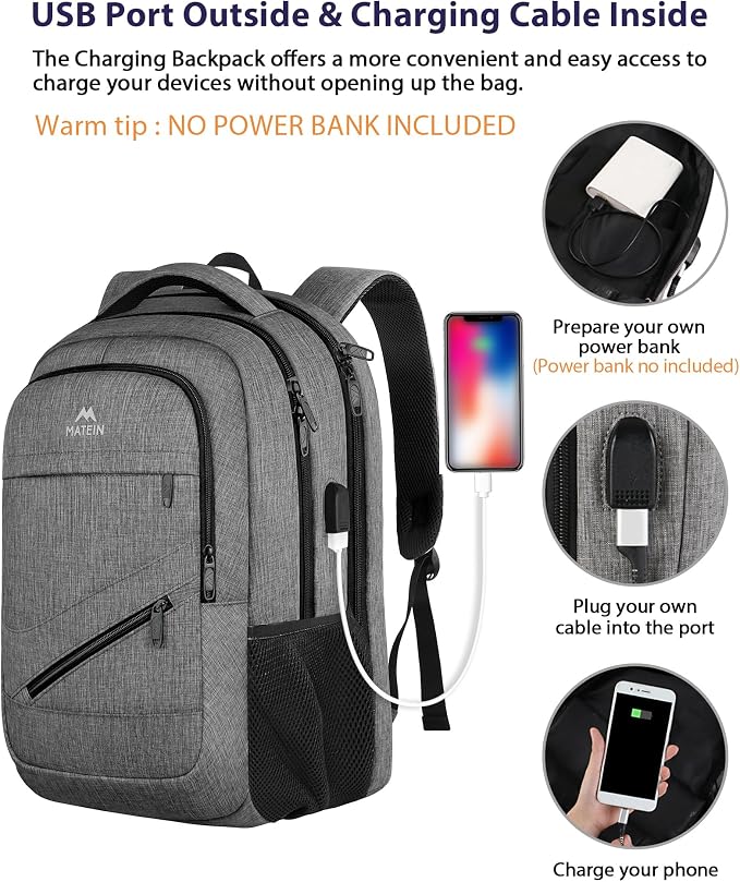 MATEIN 15.6 Inch Student Laptop Backpack, 20 L Airline Personal Item College - Image 6