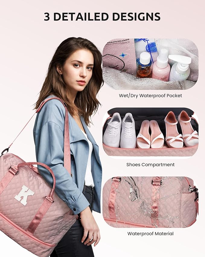 Women Gift-Birthday Gifts, Initial Duffle Bags - Image 6
