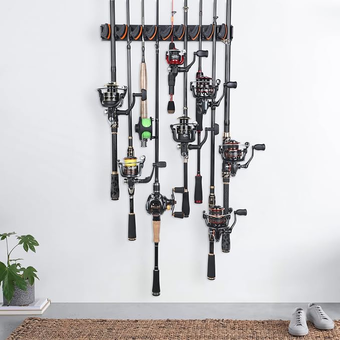 PLUSINNO V9 Vertical Fishing Rod Holders, Wall Mounted Fishing Pole Holders - Image 9