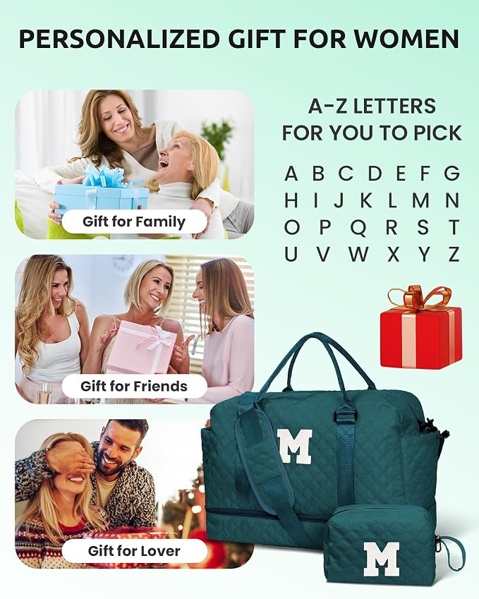 Womens Birthday Gift, Birthday Gift-Initial Travel Bag - Image 2