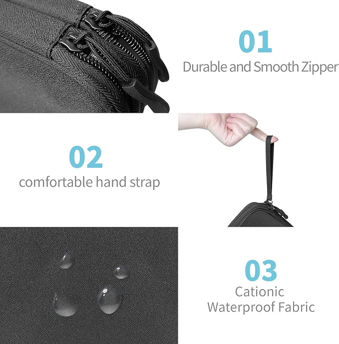 Electronics Organizer Travel Case, Electronic Accessories Storage Bag, Portable - Image 2