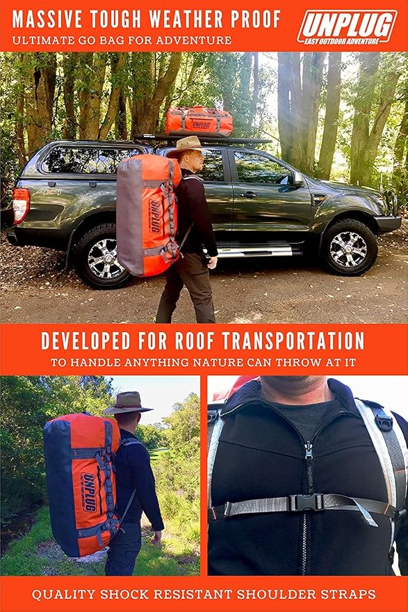 UNPLUG Ultimate Adventure Bag | 1680D Heavy Duty Waterproof Bag | Large Travel - Image 6