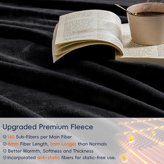 PHF Ultra Soft Fleece Throw Blanket, No Shed No Pilling Luxury Plush Cozy - Image 4