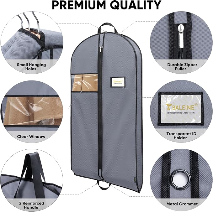 BALEINE 5PK Heavy Duty Garment Bag - Image 5