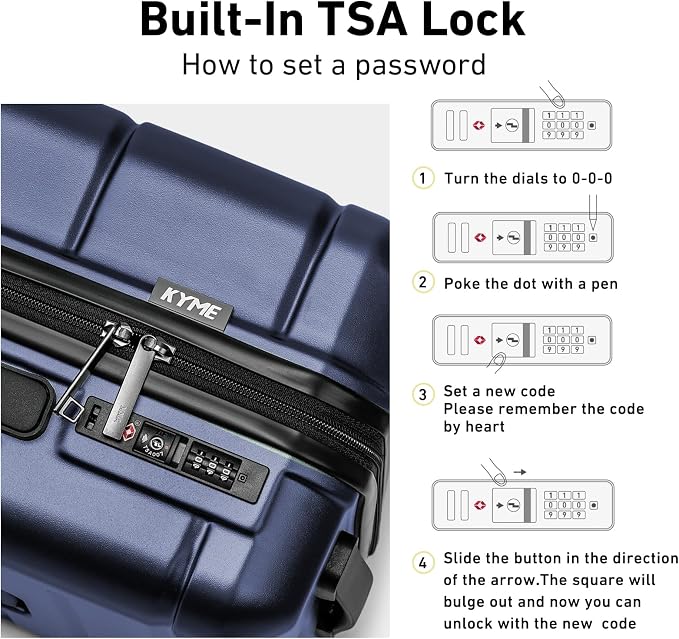 KYME Carry On Luggage 22x14x9 Airline Approved - Image 6