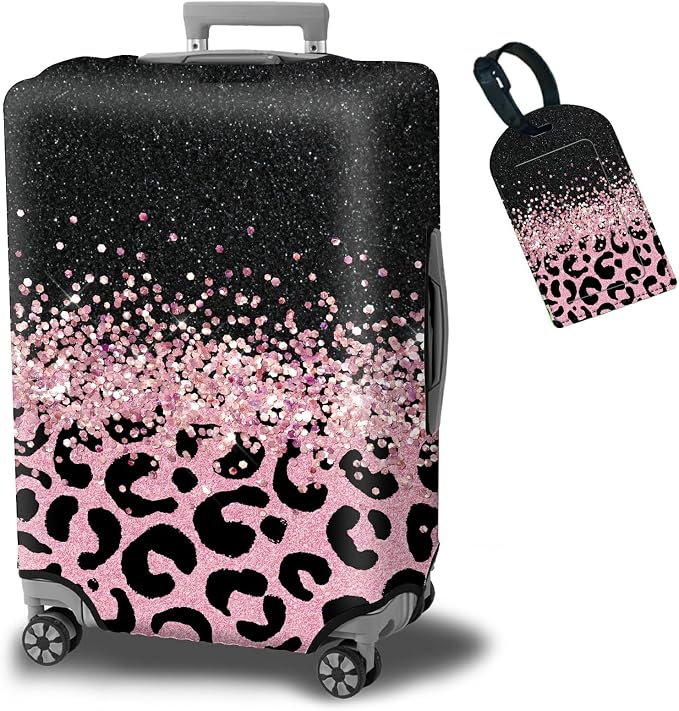 Luggage Cover + Tag, Washable Elastic Cloth, Anti-Scratch by BWEGRHE