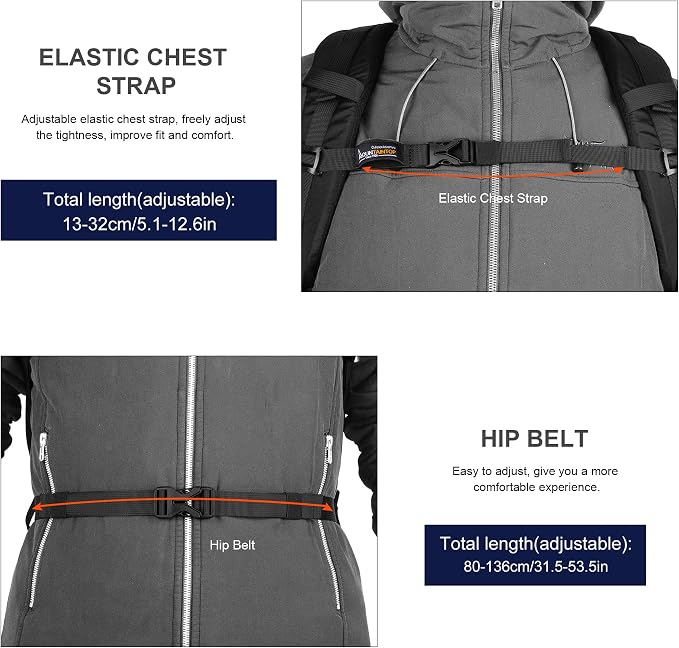 MOUNTAINTOP Hiking Backpack, 25L Camping Backpack, Men Women Hiking Daypack - Image 9