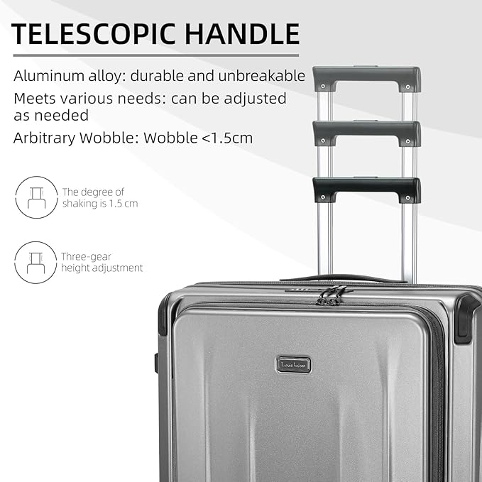 Premium Carry On Luggage, 29 Inch Top Opening Aluminum Frame Airline Approved - Image 5