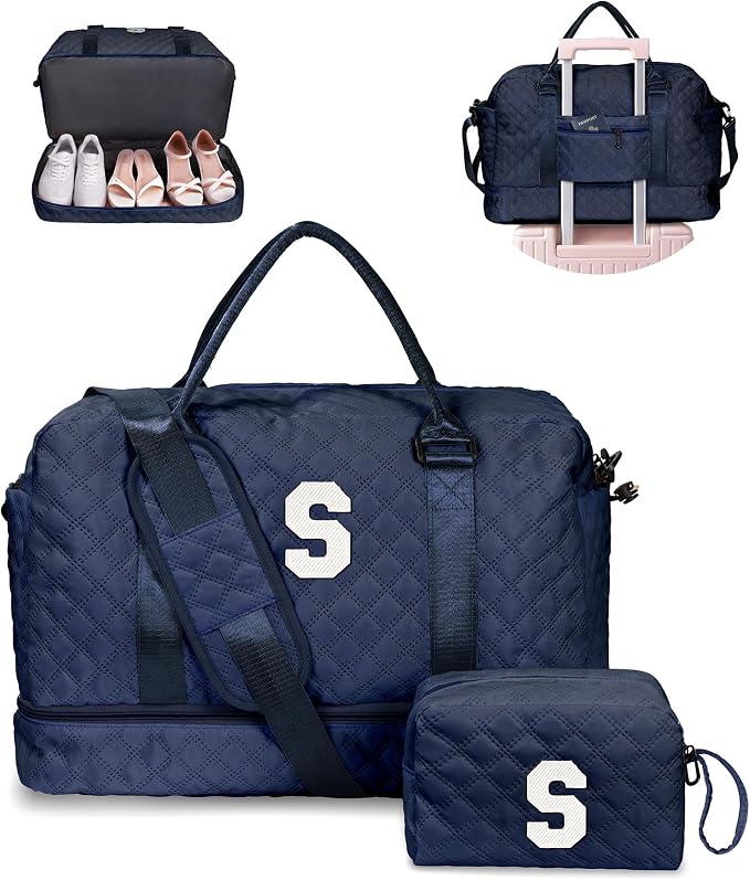 Gifts for Granddaughter-Initial Duffle Bag by Vogewood