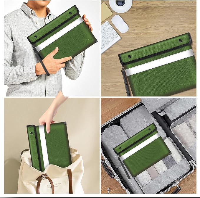 Upgraded Fireproof Document Bag 5200°F Heat Insulated, Fireproof Envelopes - Image 7